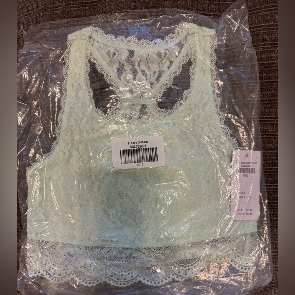 NWT Abercrombie Kids bralette in mint. Size 11/12. 2 available.